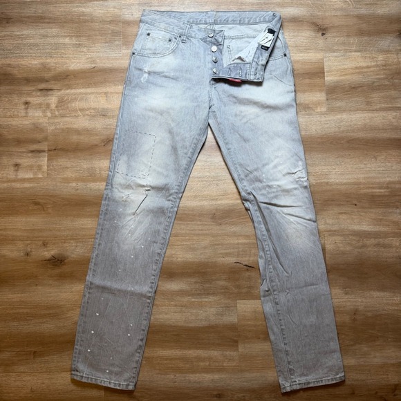 DSQUARED2 Other - Dsquared2 Slim Jeans Mens 32x34 Grey Distressed Paint Splatter Made in Italy